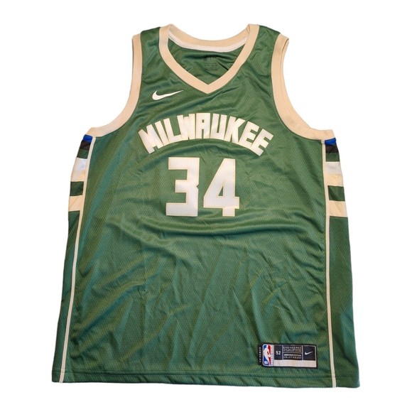 Nike NBA Milwaukee Bucks Jersey Swingman #34 Antetokounmpo Basketball - Picture 1 of 10